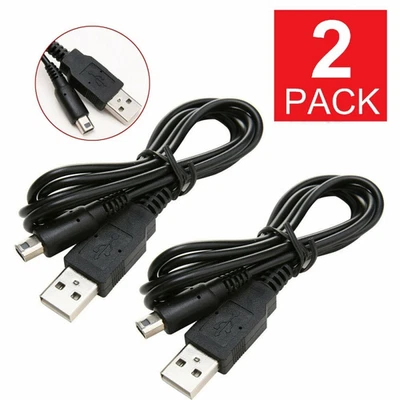 2-Pack Charger Power Cable Usb Cord Plug for Nintendo 3DS / DSI / DSI LL / XL - Image 1 of 4