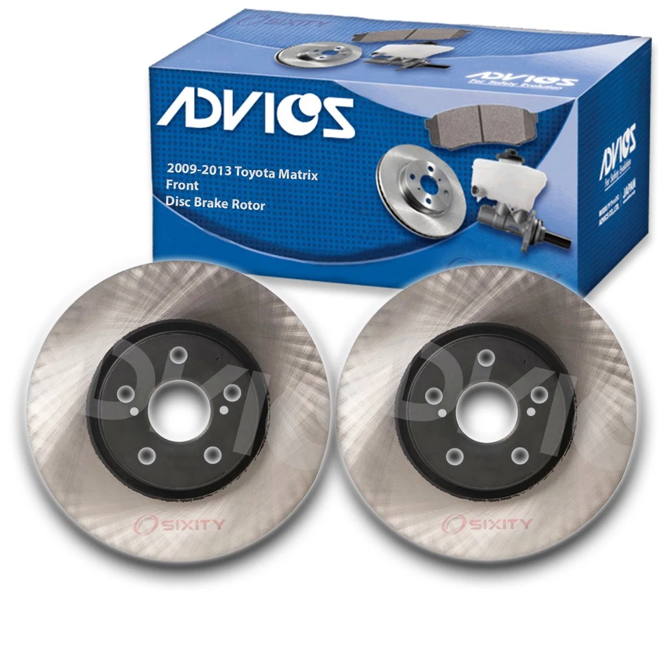 2 pc ADVICS Front Disc Brake Rotor for 2009-2013 Toyota Matrix  - Braking vv Foto 1 de 4