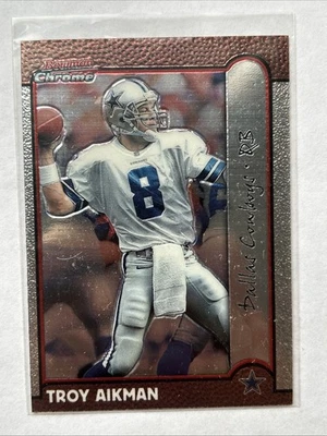 Bowman Chrome #66 Troy Aikman Dallas Cowboys 1999 Foto 1 de 2