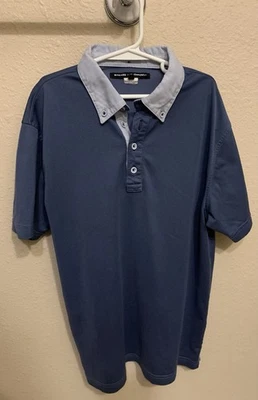 L@@K- Blue Waraire for McDonald’s Employee Shirt w/Light Blue Collar Size Small - Image 1 of 4