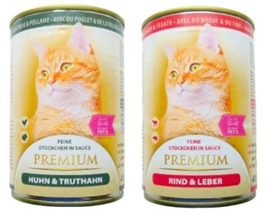 MY HAPPY PETS Premium Katzenfutter 2 Sorten feine Stückchen in Sauce 40 x 415g - Bild 1 von 1