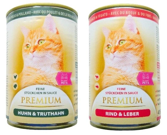 MY HAPPY PETS Premium Katzenfutter 2 Sorten feine Stückchen in Sauce 40 x 415g - Bild 1 von 1