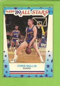 Tarjeta Fleer Allstars 1989 pegatina Chris Mullin # 9 - Imagen 1 de 2