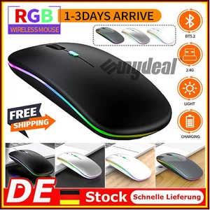 Maus Kabellos Wireless Bluetooth Gaming Mouse PC Computer Laptop Funk Mäuse USB - Bild 1 von 16
