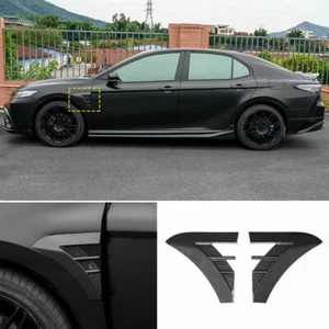 For Toyota Camry 2018-2025 carbon fiber Fender Side Body Emblem Trim decor Cover - Picture 1 of 8