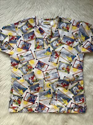 Sesame Street Whale Of A Time Scrub Unisex Size Small - Image 1 of 4