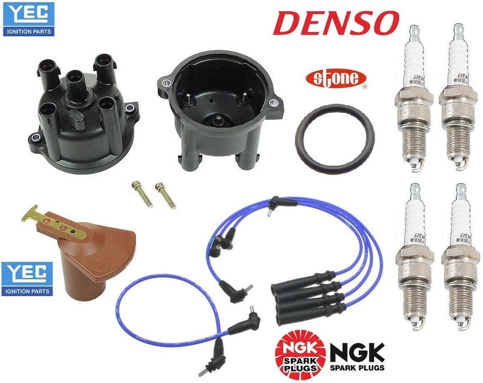 Kit de puesta a punto cables + tapa + rotor + bujías para camioneta Toyota 4Runner 2,4 L 22RE Foto 1 de 1