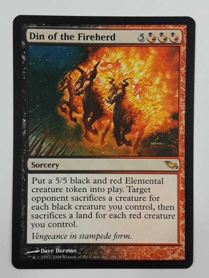 MTG Din of the Fireherd Shadowmoor Regular Rare - Image 1 of 1
