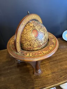 Vintage Globe, Italian Old World Globe. Wood with Zodiac Signs. - Picture 1 of 5