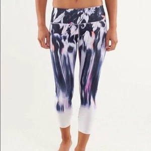 Lululemon Gr. 2 Wunder Under Pant Mirage Deep Indio Blue Drip Leggings Rare - Bild 1 von 8