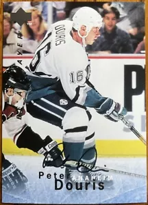 1995-96 Be A Player Autographs Peter Douris #S25 Mighty Ducks Of Anaheim - Picture 1 of 2