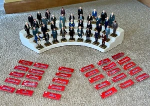 Marx Presidents Vintage 1960's Mini Figure Set of 37 w/ Original Stand + Plaques - Picture 1 of 23