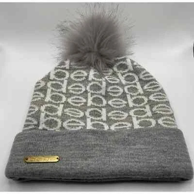 Bebe Sombrero de Invierno Pom Gorra Gris Esquí con Detalles Dorados Foto 1 de 4