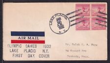 1932 Olympic Games Lake Placid Sc 716 FDC unlisted cachet air mail (W2