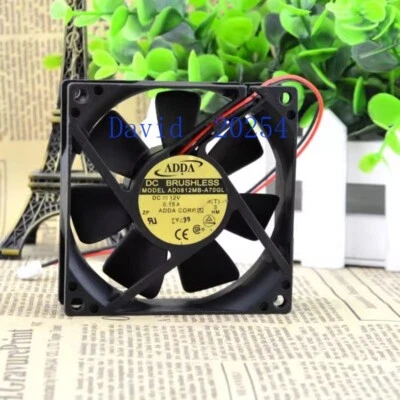 ADDA 8025 12V 0.15A 8 cm dual ball chassis Power fan AD0812MB-A70GL - Image 1 of 4