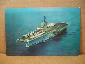 1968 USS Independence "Let Freedom Ring" ~ Aircraft Carrier ~ Navy Postcard - Bild 1 von 3