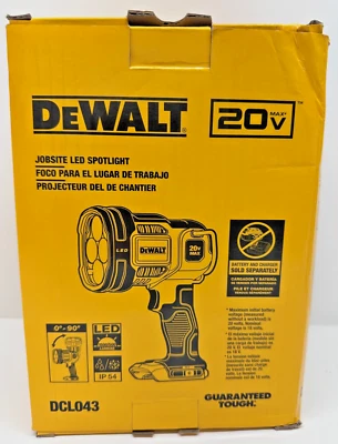 DEWALT DCL043 20V MAX Jobsite LED Spotlight - Yellow (Body Only)🔥🔥 - Image 1 of 4