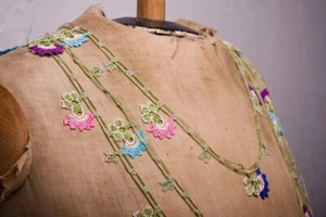 Oya Crochet Necklace Needle Lace 125.98" BRAND NEW FAST Shipment fatma-001 - Picture 1 of 7