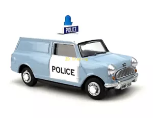 ZD 1:76 Austin Mini Panda modello polizia auto in metallo pressofuso BN - Foto 1 di 6