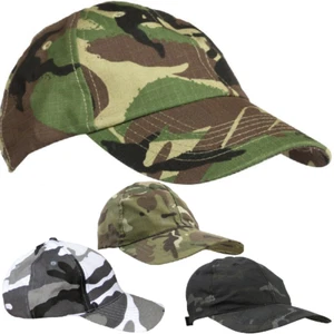 KombatUK Adults Mens Military Adjustable Duckbill Ripstop Camo Baseball Cap Hat - Picture 1 of 6