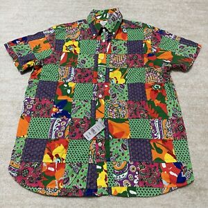 Brooks Brothers Men's M Patchwork Shirt Regent Multicolor Short Sleeve NWT