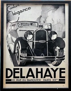 Original French Advertising Poster for the Delahaye Motor Vehicle - Foto 1 di 3