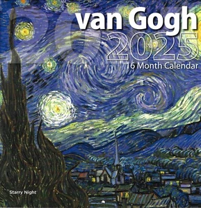 2025 van Gogh 16-month (Sept 2024 through Dec 2025) Full Size Wall Calendar - Picture 1 of 2