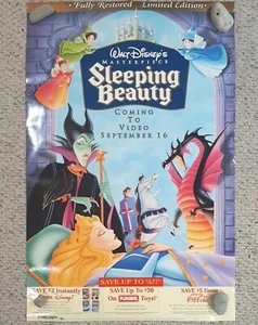 Walt Disney’s 1997 Dornröschen Vintage Poster VHS Coming to Video 26X40 - Bild 1 von 15