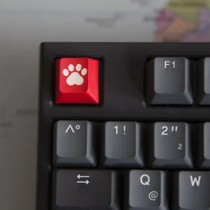 rote Pfote ABS Tastenkappe keycaps key caps Taste für cherry mx Katze Hunde - Bild 1 von 4
