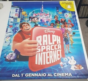 MANIFESTO CINEMA DISNEY RALPH SPACCA INTERNET - PLASTIFICATO CM 100 X 140 CIRCA - Foto 1 di 1