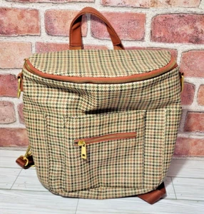 Rehkitz Design Vegan Leder Wickeltasche Rucksack Karo Limited Edition - Bild 1 von 14