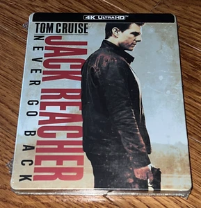 Jack Reacher Never Go Back 2-Discs 4k Bluray USA Steelbook Limited Edition NEW - Picture 1 of 3