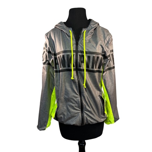 UNDERCOVER Giacca con cappuccio e zip Victorias Secret rosa donna XS S grigio e giallo fluo