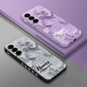 Handyhülle für Samsung S24 Ultra S23 FE S22 A15 A55 Stoßfeste Blume Soft Cover - Picture 1 of 15