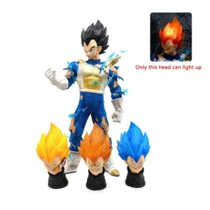Dragon Ball Vegeta Super Saiya Figure Anime Model Toy With 3 Changeable Head - Picture 1 of 10