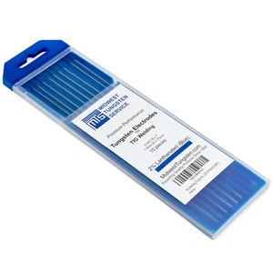 Electrodos de varilla de tungsteno de soldadura TIG 2 % lantanados 0,040” x 7” (azul, WL20) 10PK - Imagen 1 de 2