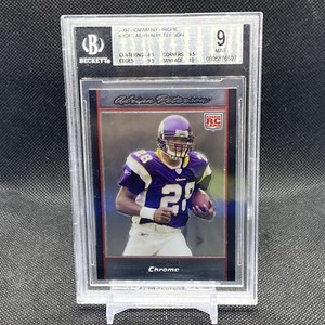 2007 BOWMAN CHROME ADRIAN PETERSON RC #BC65 BGS 9