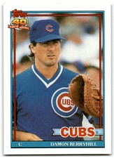 1991 Topps Damon Berryhill Chicago Cubs #188