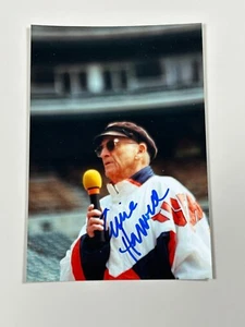 Foto Ernie Harwell firmata 4x6 COA Detroit Tigers HOF 81 annunciatore emittente C - Foto 1 di 1