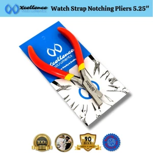 Xcellence Leather & Rubber Watch Strap Notching Pliers Repair Tools 5.25" Red - Imagen 1 de 15