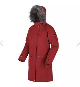 Regatta Red Lumexia III Waterproof Insulated Hooded Parka Jacket 10 UK £110! - Picture 1 of 4