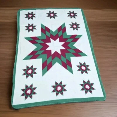 全新 Native Southwestern American Design 聚羊毛翻领毯 32"x48"  — 第 1/4 张图片