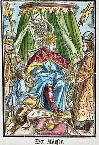 1588 [c1760] Georg Scharffenberg, danza de la muerte, el emperador - Imagen 1 de 5