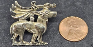 Spilla animale asino reale vintage in argento sterling 925 - Foto 1 di 3