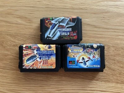 Thunder Force II, III & IV Japan MegaDrive Mega Drive All 3 Games! Carts Only! - Image 1 of 4