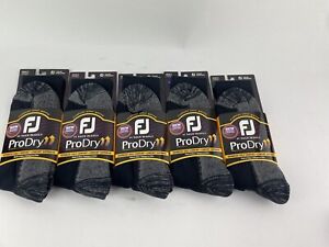Footjoy ProDry Golf Socks 5 Pairs /Crew /UK 6-11 /New /15492