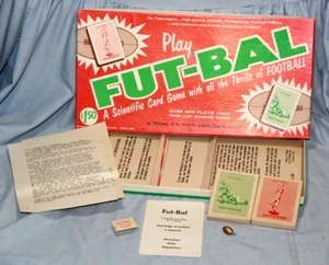 Vintage 1958 Play FUT-BAL Football Card Board Game - Complete - NICE! - Picture 1 of 18
