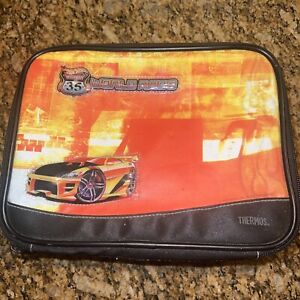 2003 Hot Wheels Highway 35 World Race Soft Kit Lunch Box Thermos Brand Rare
