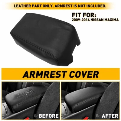 Leather Center Console Lid Armrest Cover For 2009 2010 2011-2014 Nissan Maxima — 第 1/4 张图片