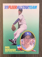 Orel Hershiser 1989 Fleer All Star Team Insert #7 Los Angeles Dodgers